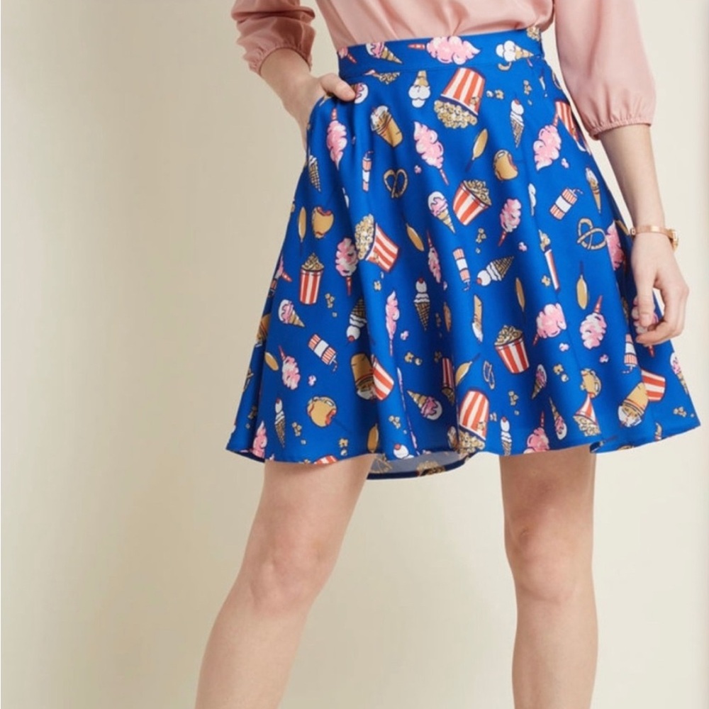 ModCloth Skater Skirt with Pockets in Snacks